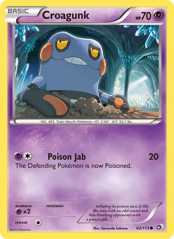 Croagunk — Legendary Treasures card #62