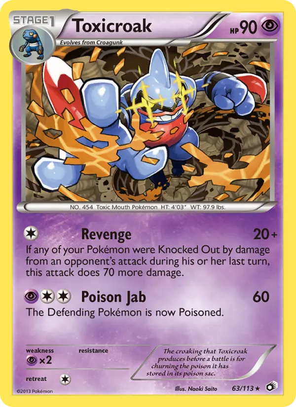 Toxicroak — Legendary Treasures card #63