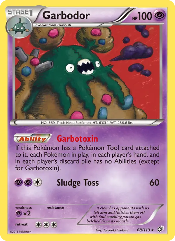 Garbodor — Legendary Treasures card #68