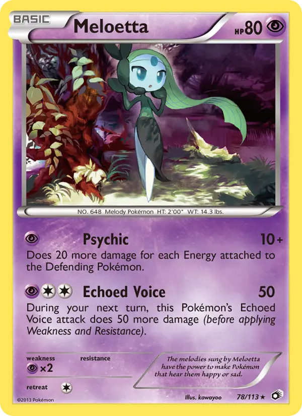 Meloetta — Legendary Treasures card #78