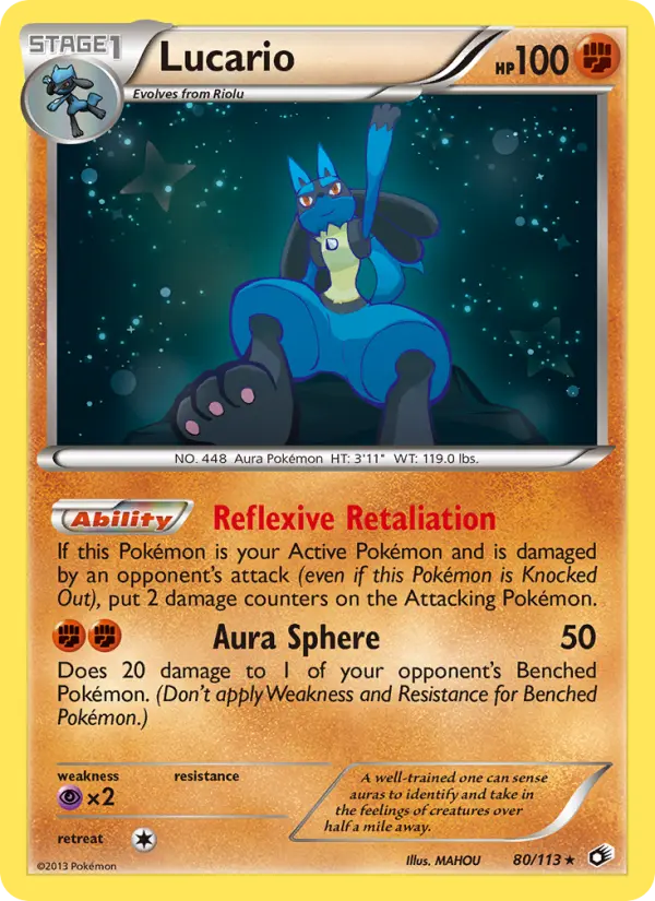 Lucario — Legendary Treasures card #80