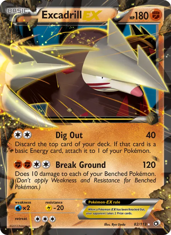 Excadrill-EX — Legendary Treasures card #82