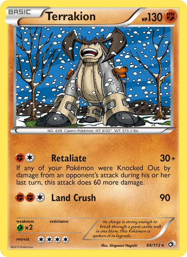Terrakion — Legendary Treasures card #84