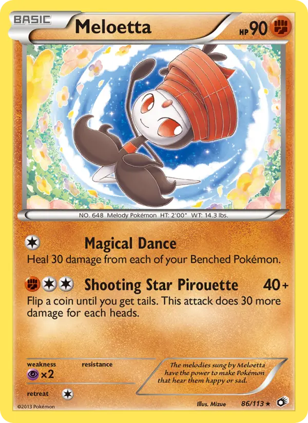 Meloetta — Legendary Treasures card #86