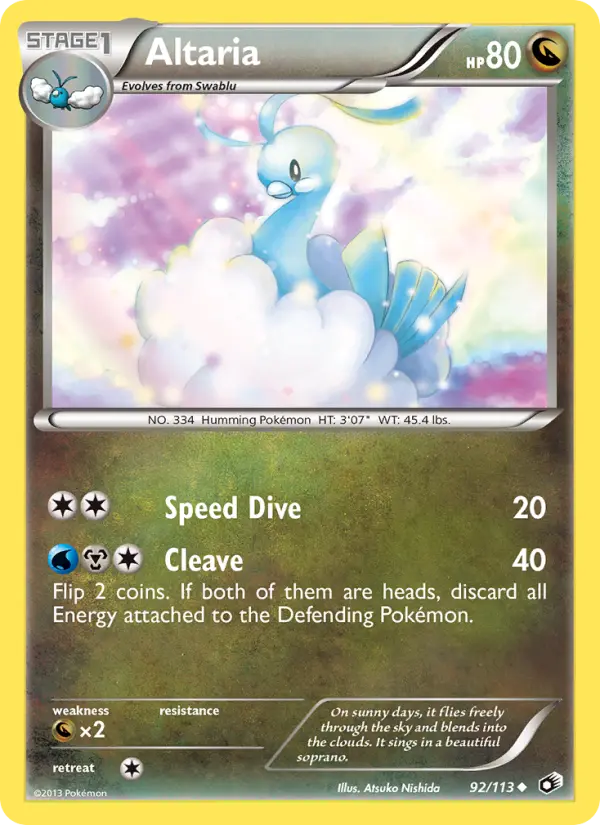 Altaria — Legendary Treasures card #92