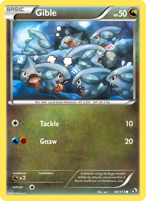 Gible — Legendary Treasures card #94