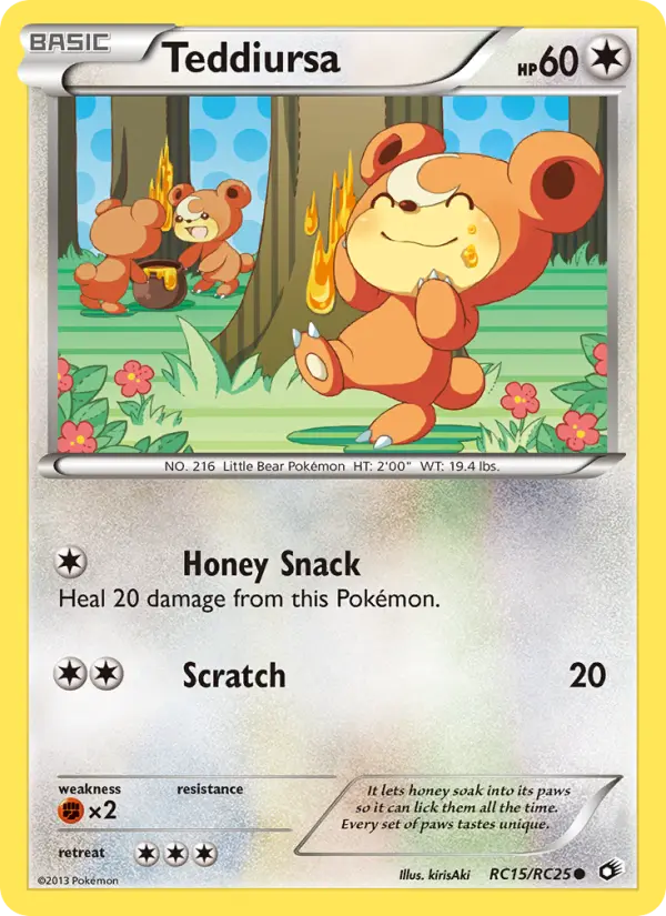 Teddiursa — Legendary Treasures card #RC15