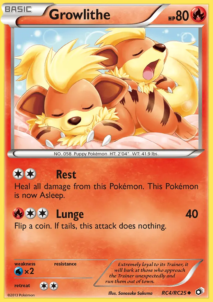 Growlithe — Legendary Treasures card #RC4