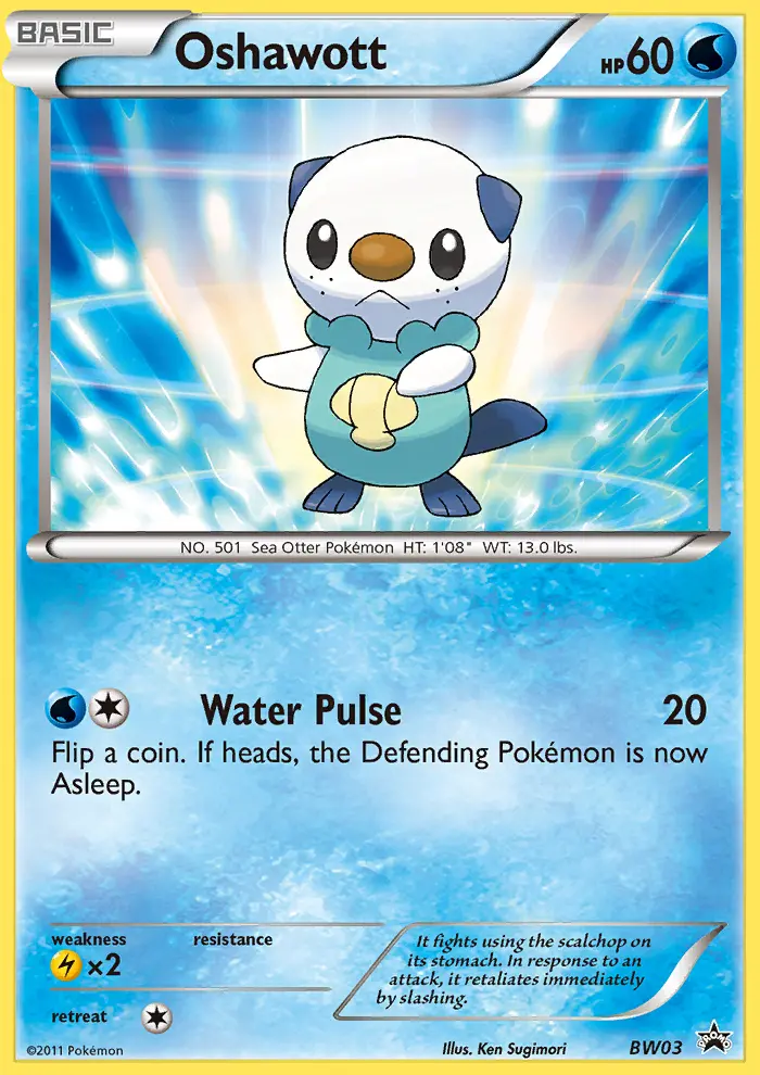 Oshawott — BW Black Star Promos card #BW03