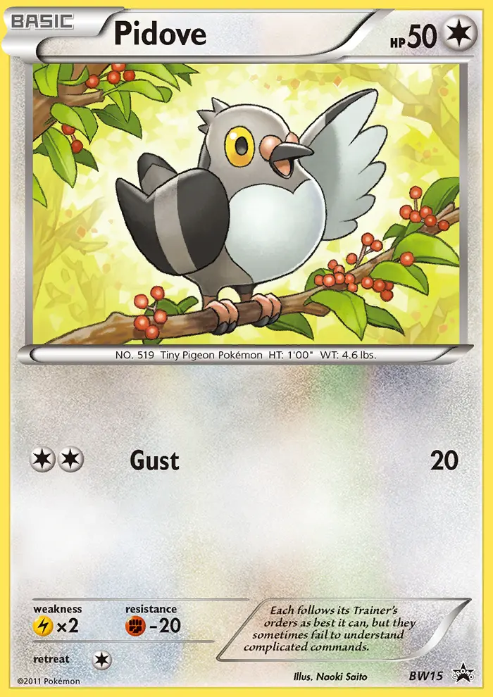 Pidove — BW Black Star Promos card #BW15
