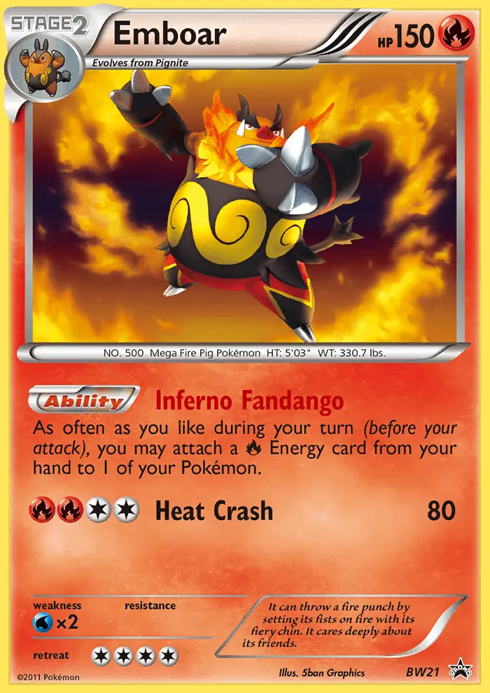 Emboar — BW Black Star Promos card #BW21
