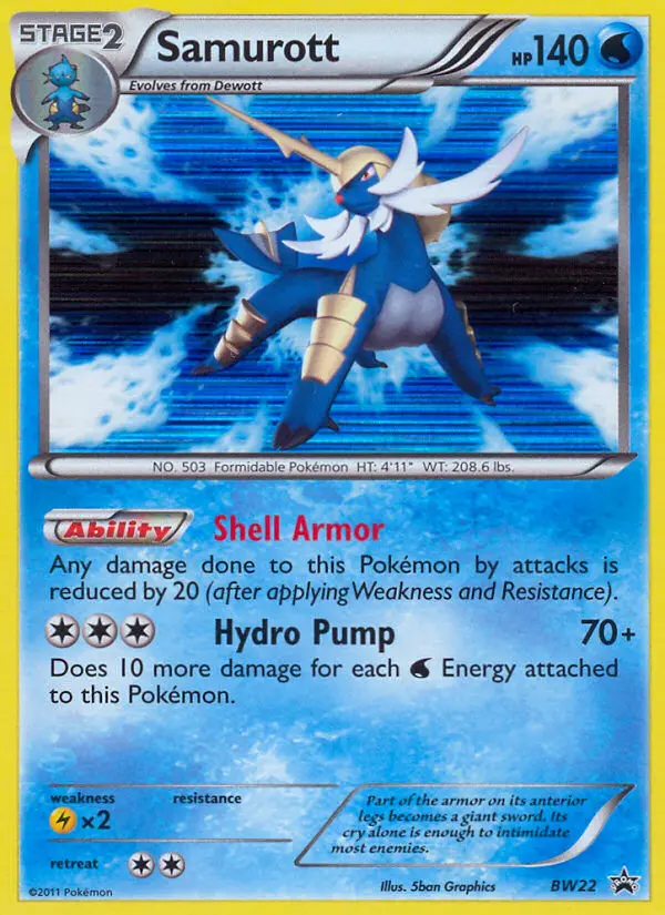 Samurott — BW Black Star Promos card #BW22