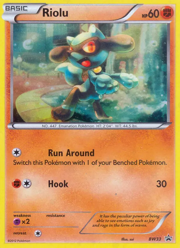Riolu — BW Black Star Promos card #BW33