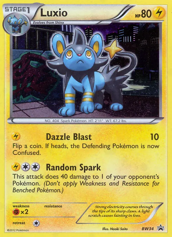 Luxio — BW Black Star Promos card #BW34