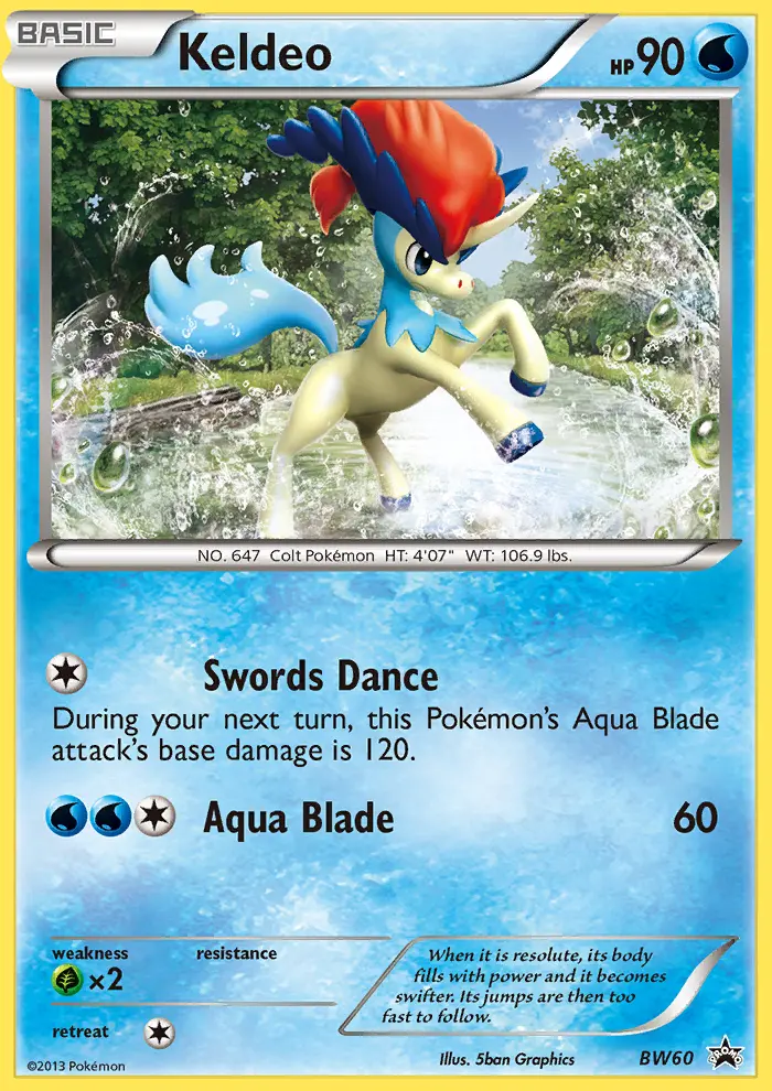Keldeo — BW Black Star Promos card #BW60