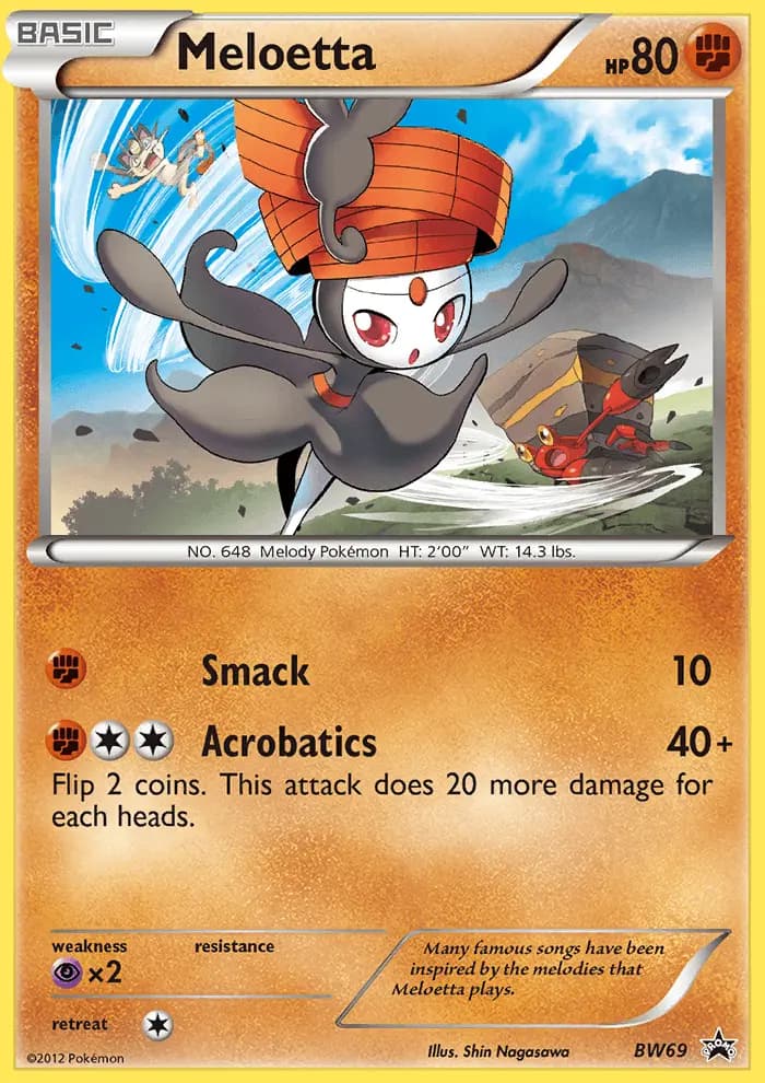 Meloetta — BW Black Star Promos card #BW69