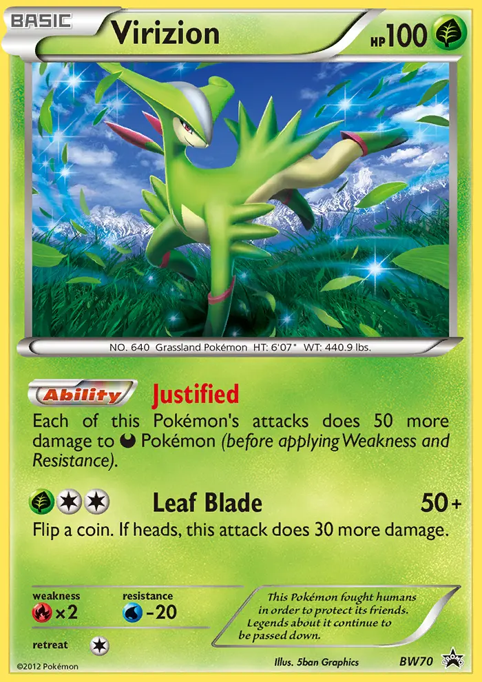 Virizion — BW Black Star Promos card #BW70