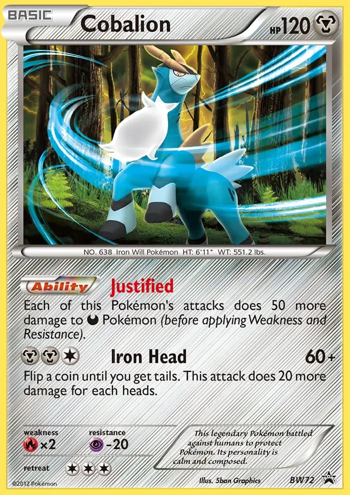 Cobalion — BW Black Star Promos card #BW72