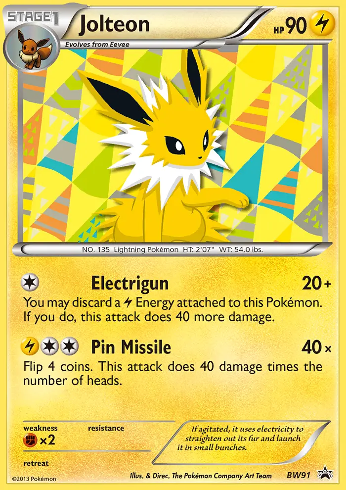Jolteon — BW Black Star Promos card #BW91