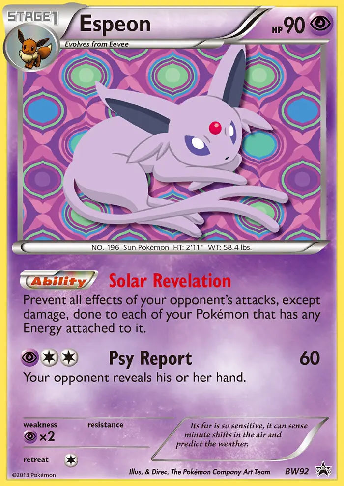 Espeon — BW Black Star Promos card #BW92