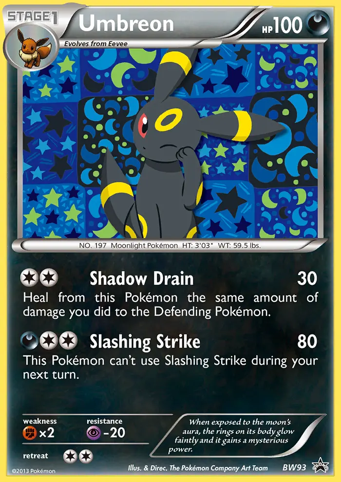 Umbreon — BW Black Star Promos card #BW93