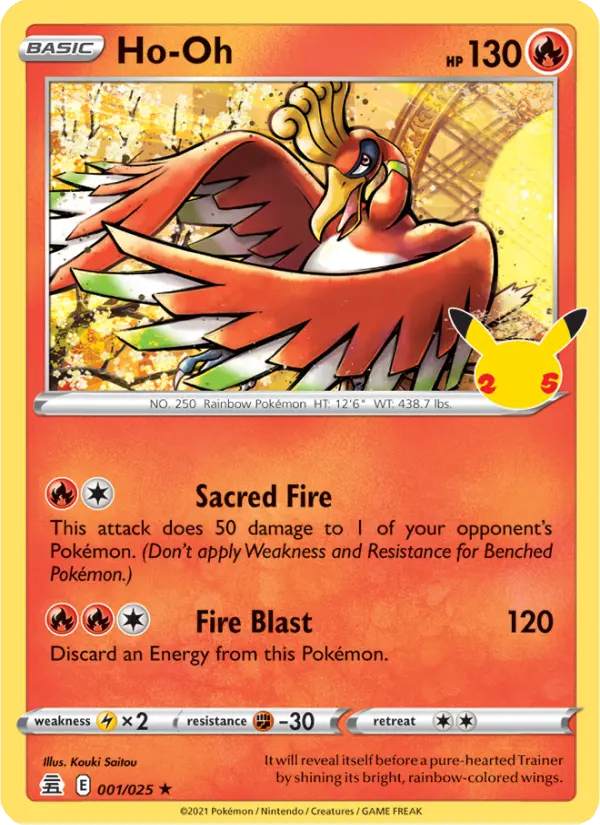 Ho-Oh — Celebrations card #1