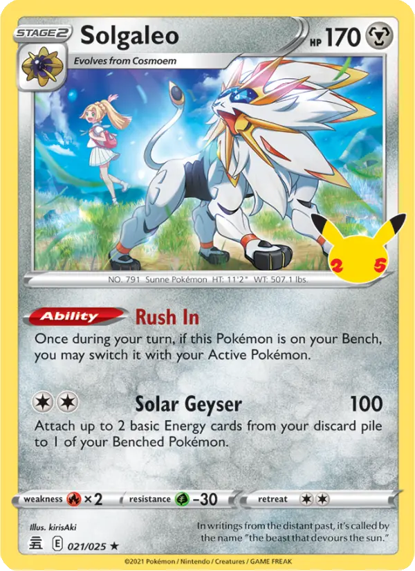 Solgaleo — Celebrations card #21