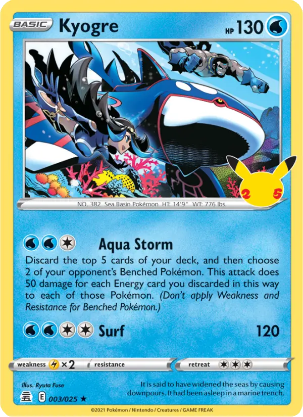 Kyogre — Celebrations card #3