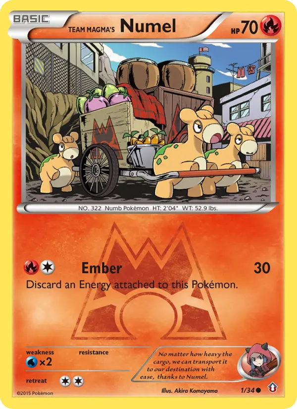 Team Magma's Numel — Double Crisis card #1