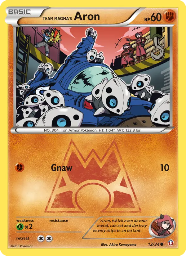 Team Magma's Aron — Double Crisis card #12