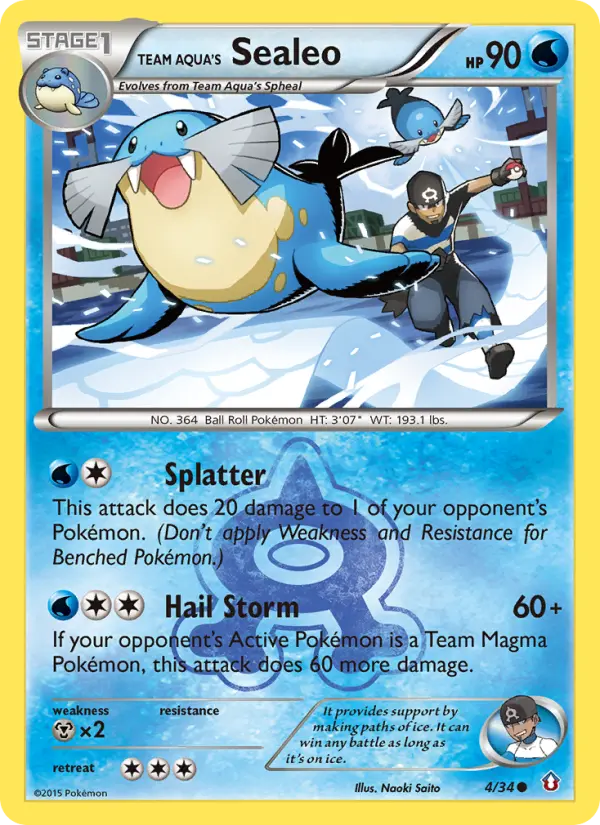 Team Aqua's Sealeo — Double Crisis card #4
