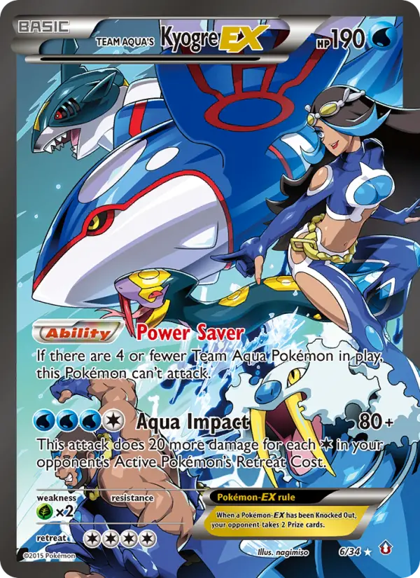 Team Aqua's Kyogre EX — Double Crisis card #6