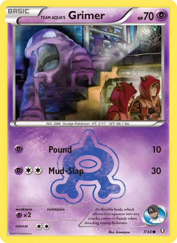 Team Aqua's Grimer — Double Crisis card #7