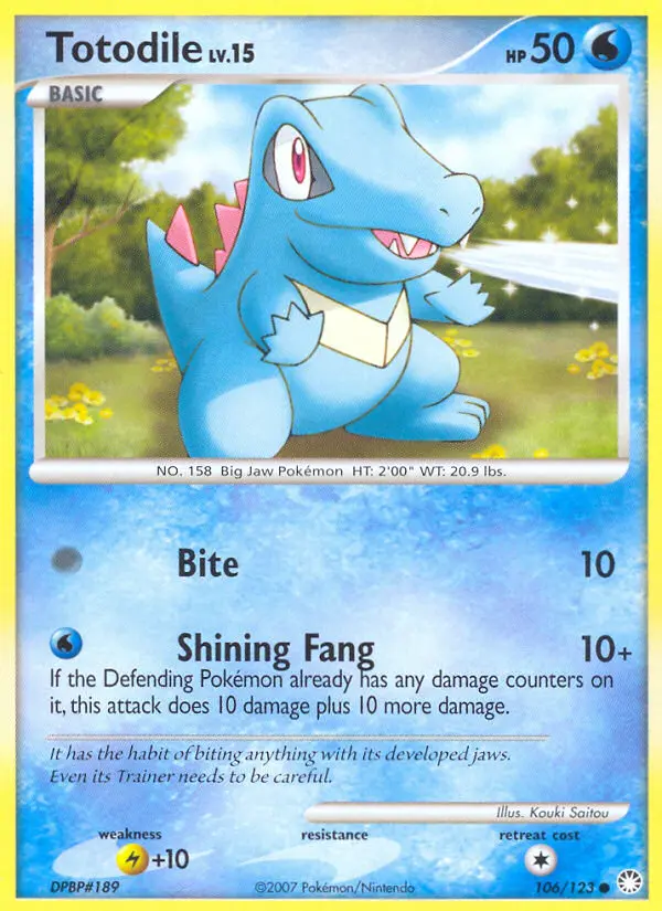 Totodile — Mysterious Treasures card #106