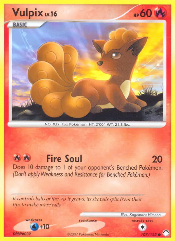 Vulpix — Mysterious Treasures card #107