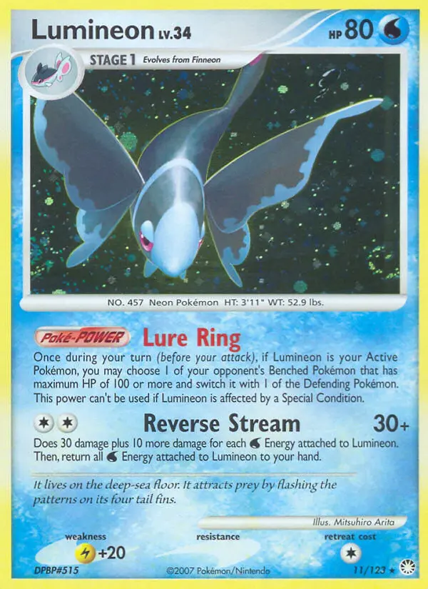 Lumineon — Mysterious Treasures card #11