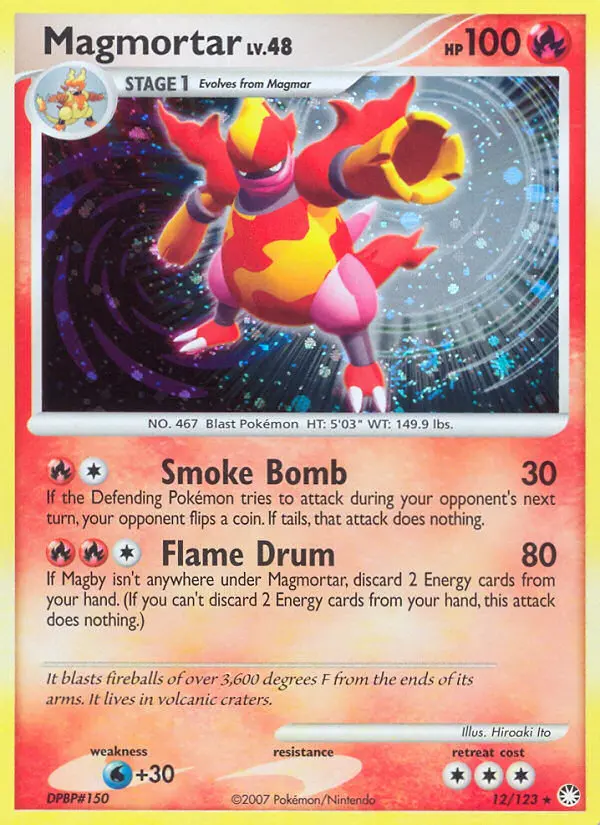 Magmortar — Mysterious Treasures card #12