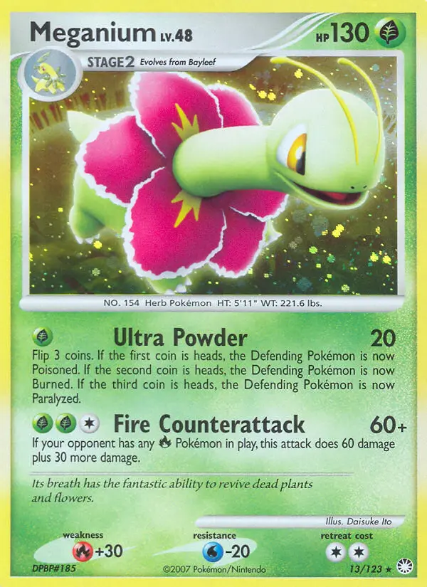 Meganium — Mysterious Treasures card #13