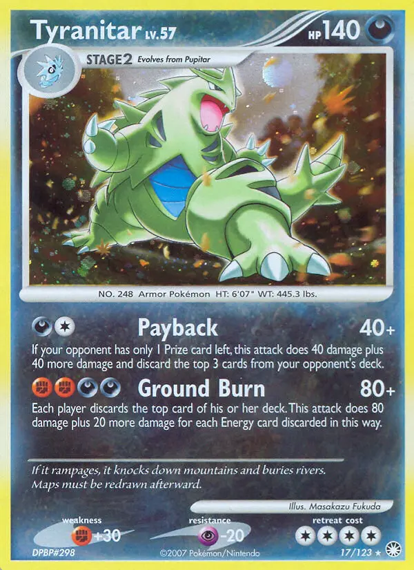 Tyranitar — Mysterious Treasures card #17