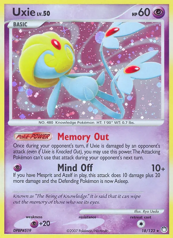 Uxie — Mysterious Treasures card #18