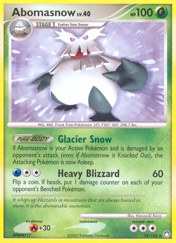 Abomasnow — Mysterious Treasures card #19