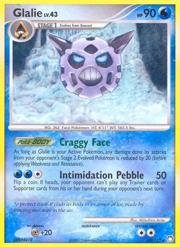 Glalie — Mysterious Treasures card #25