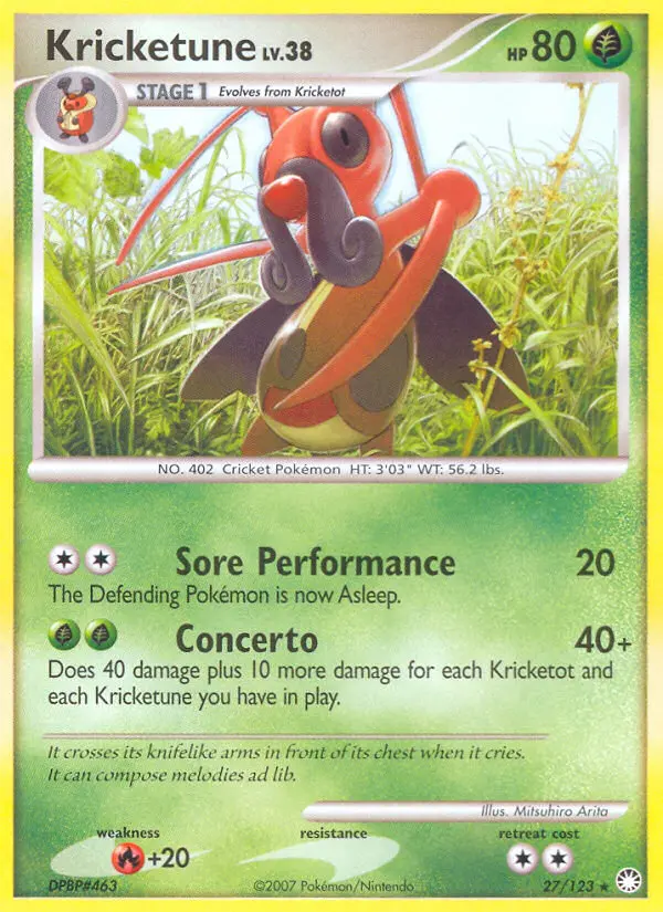 Kricketune — Mysterious Treasures card #27