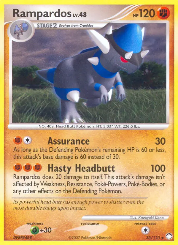 Rampardos — Mysterious Treasures card #33