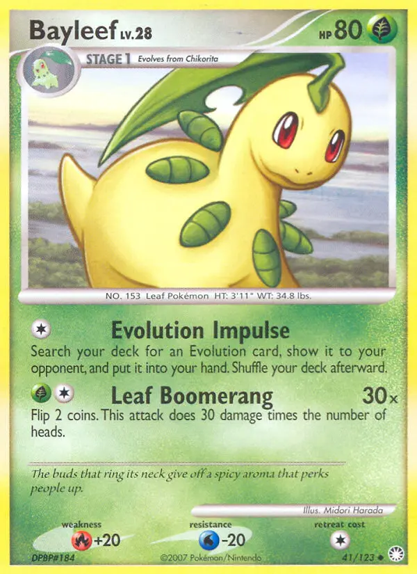 Bayleef — Mysterious Treasures card #41