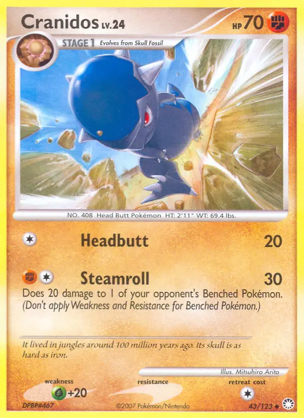 Cranidos — Mysterious Treasures card #43