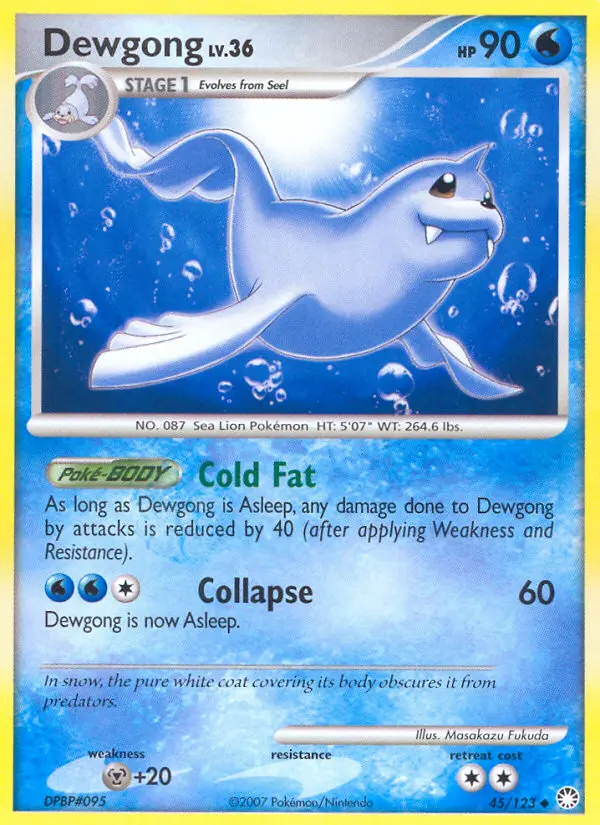 Dewgong — Mysterious Treasures card #45