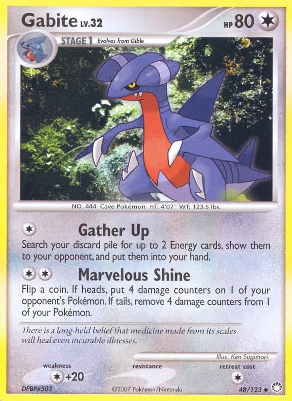 Gabite — Mysterious Treasures card #48