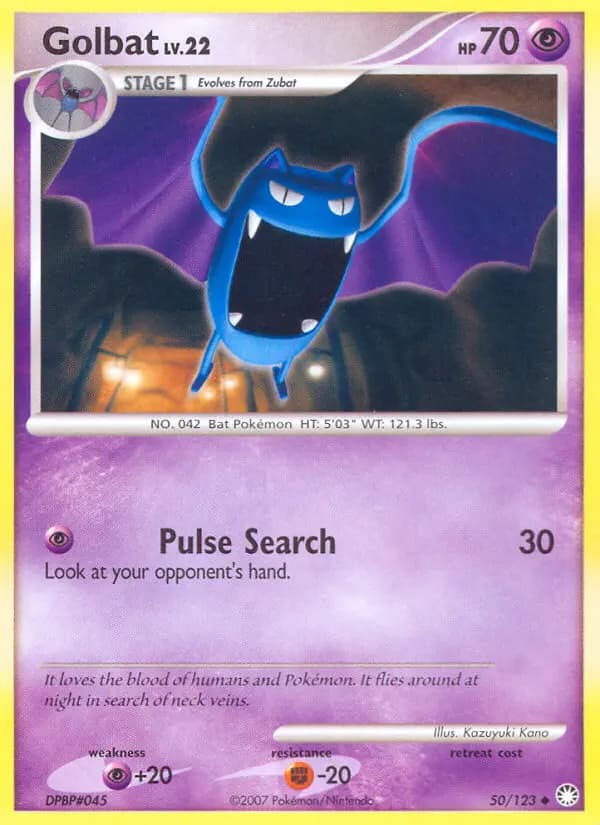 Golbat — Mysterious Treasures card #50