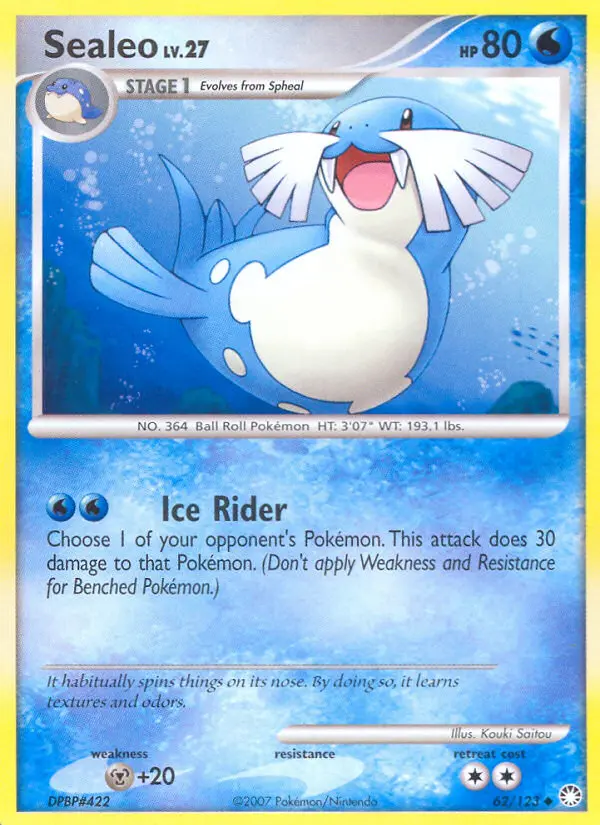Sealeo — Mysterious Treasures card #62